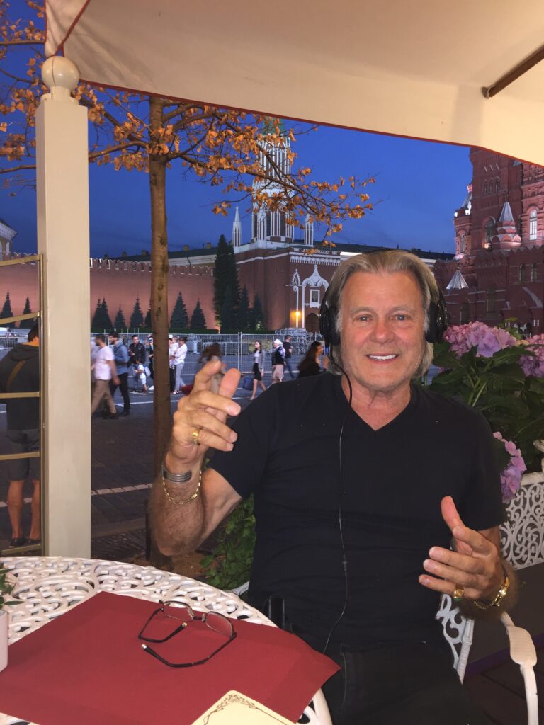 Broadcasting from Kremlin in Moscow